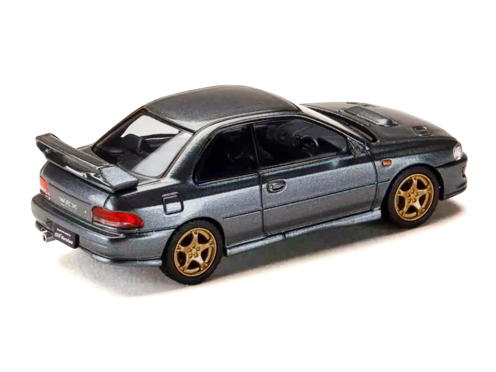Subaru Impreza WRX Type R Sti Version V RHD (Right Hand Drive) Cool Gray Metallic "JDM64" Series 1/64 Diecast Model Car by Hobby Japan