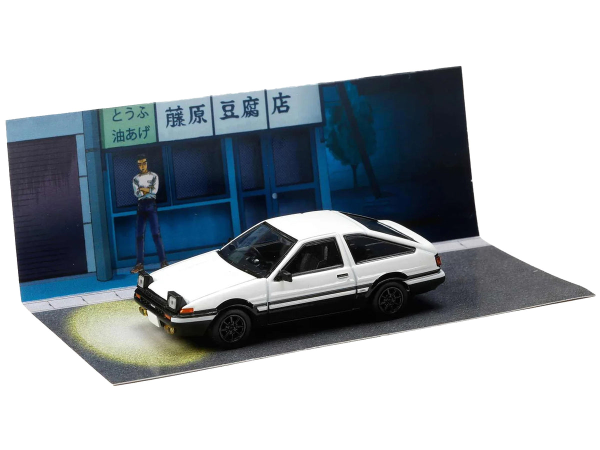 Toyota Sprinter Trueno AE86 "Initial D" Takumi vs. Takeshi Diorama Set with Cards 1/64 Diecast Model by Hobby Japan - image 4