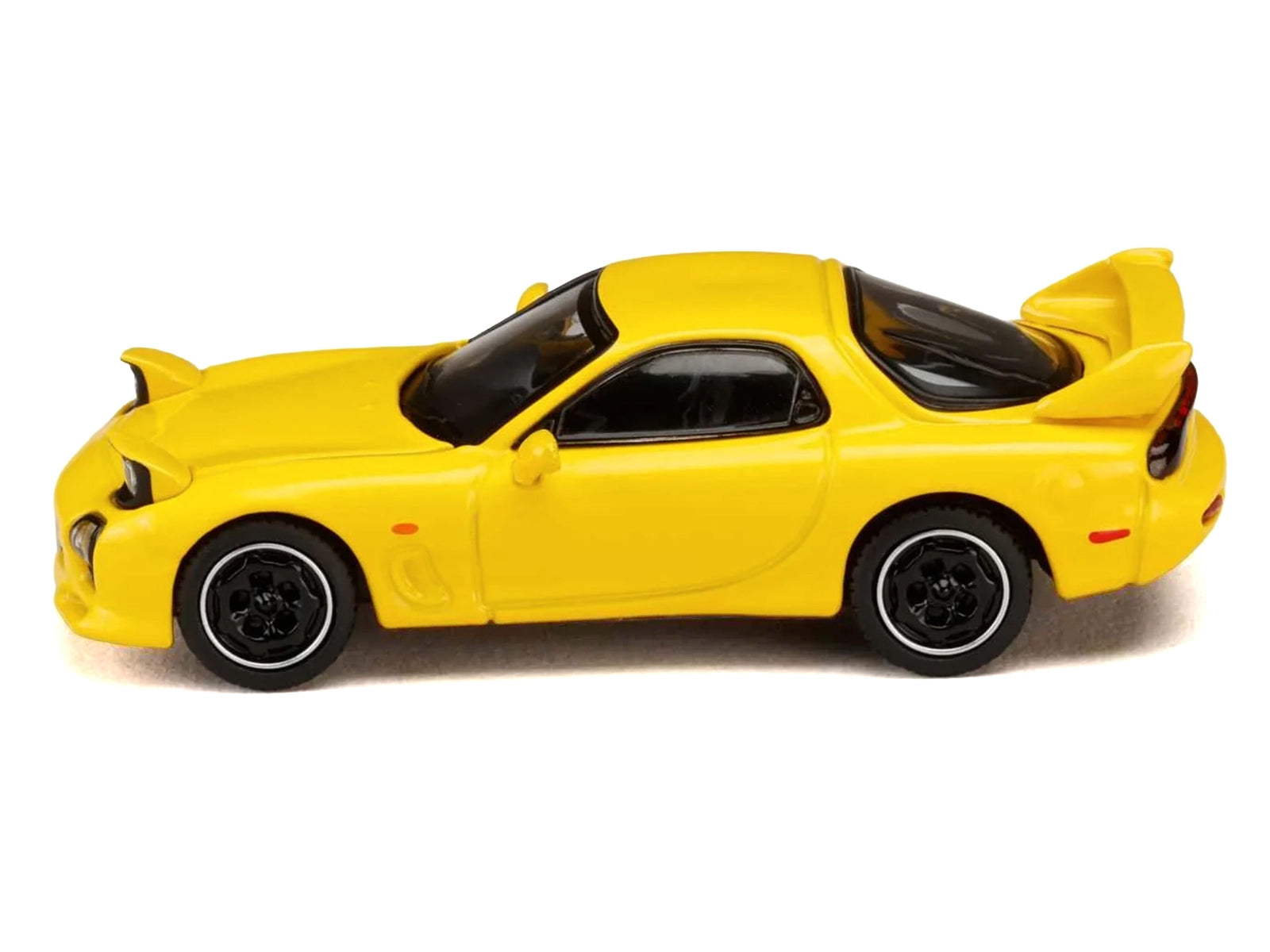 Mazda RX-7 (FD3S) RHD (Right Hand Drive) Yellow "Initial D" (1995-2013) Manga "Diorama Set Series" 1/64 Diecast Model Car by Hobby Japan - image 2