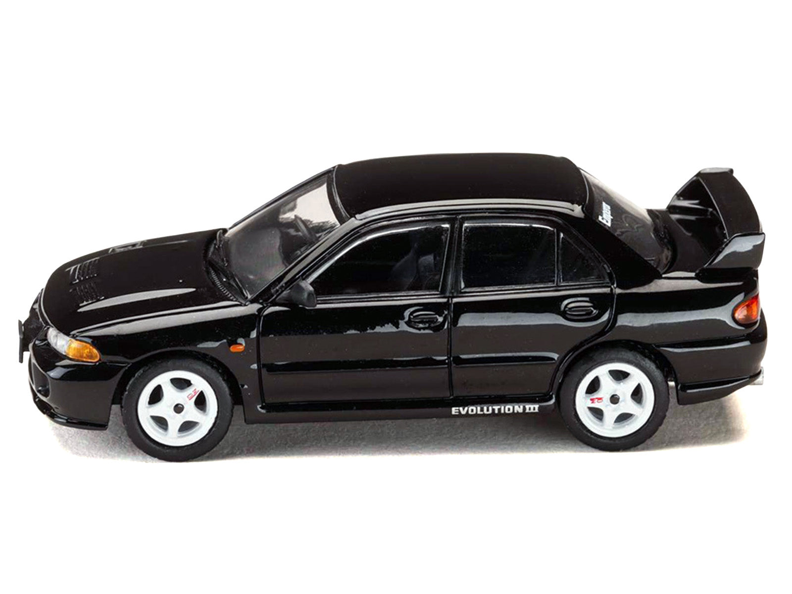 Mitsubishi Lancer RS Evolution III RHD (Right Hand Drive) Black "Initial D" (1995-2013) Manga "Diorama Set Series" 1/64 Diecast Model car by Hobby Japan - image 2