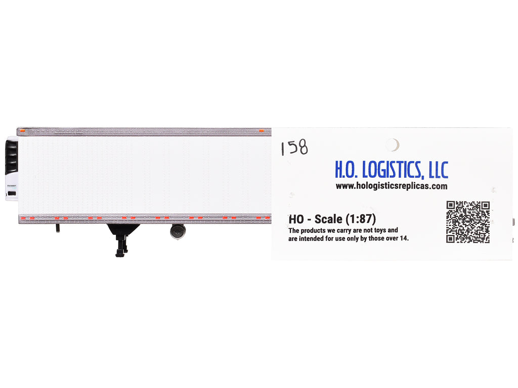 Box Trailer with Reefer White 1/87 (HO) Scale Plastic Model by HO Logistics - image 2