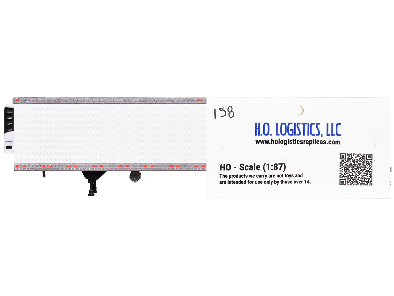 Box Trailer with Reefer White 1/87 (HO) Scale Plastic Model by HO Logistics - image 2
