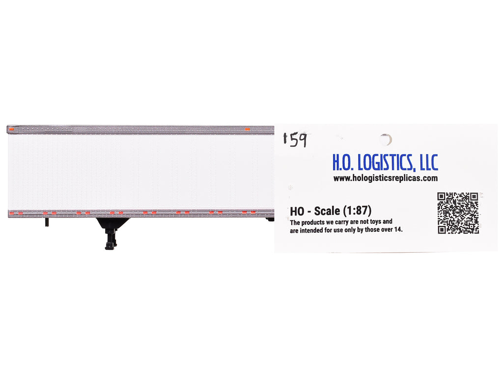 Box Dry Goods Trailer White 1/87 (HO) Scale Plastic Model by HO Logistics - image 3