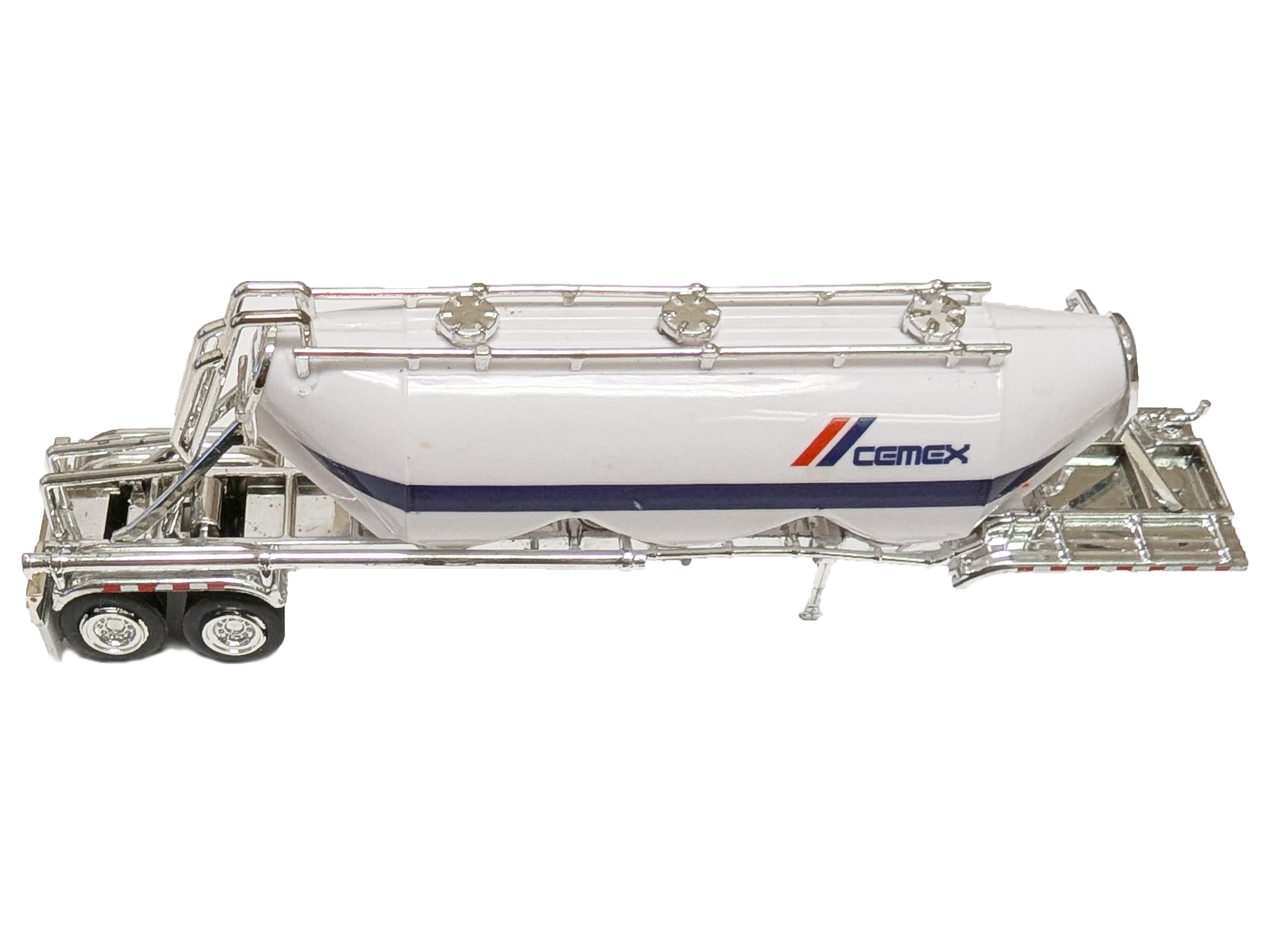 Peterbilt 367 Truck Tractor with Day Cab White and Articulated Tank Trailer "Cemex" White with Blue Stripes Combo Set 1/87 (HO) Plastic Model Car by HO Logistics - image 4