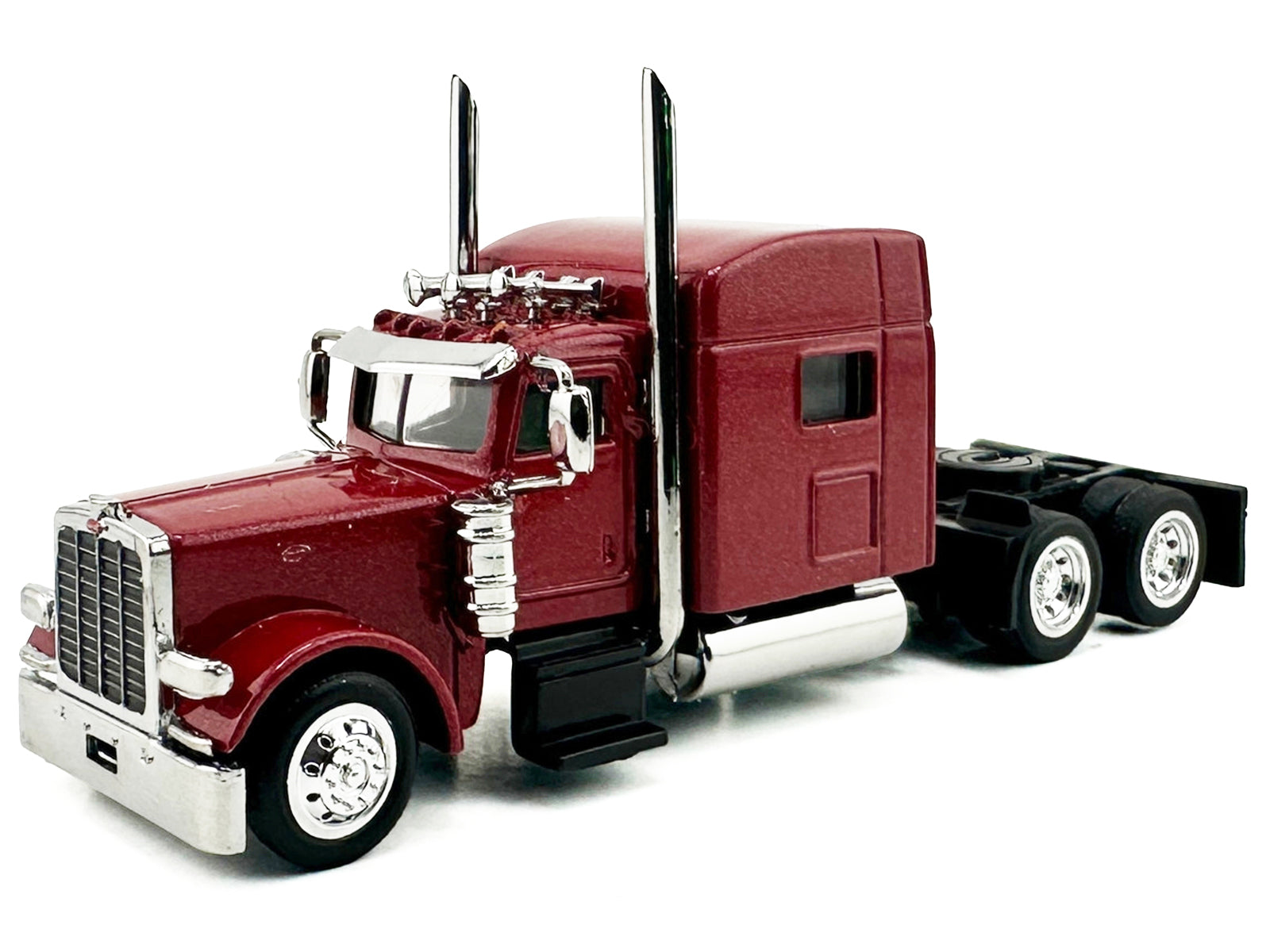 Peterbilt 389 Truck Tractor with Sleeper Cab Red Metallic 1/87 (HO) Scale Plastic Model Car by HO Logistics - image 2
