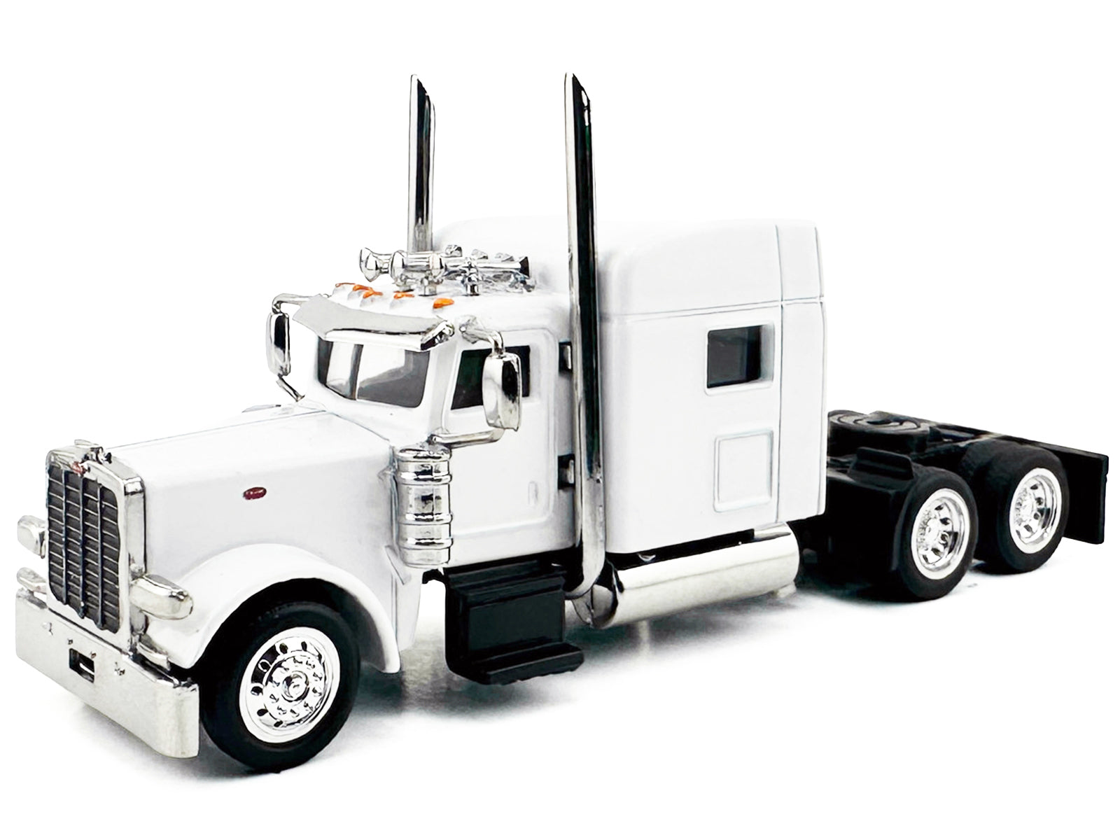 Peterbilt 389 Truck Tractor with Sleeper Cab White 1/87 (HO) Scale Plastic Model Car by HO Logistics - image 2