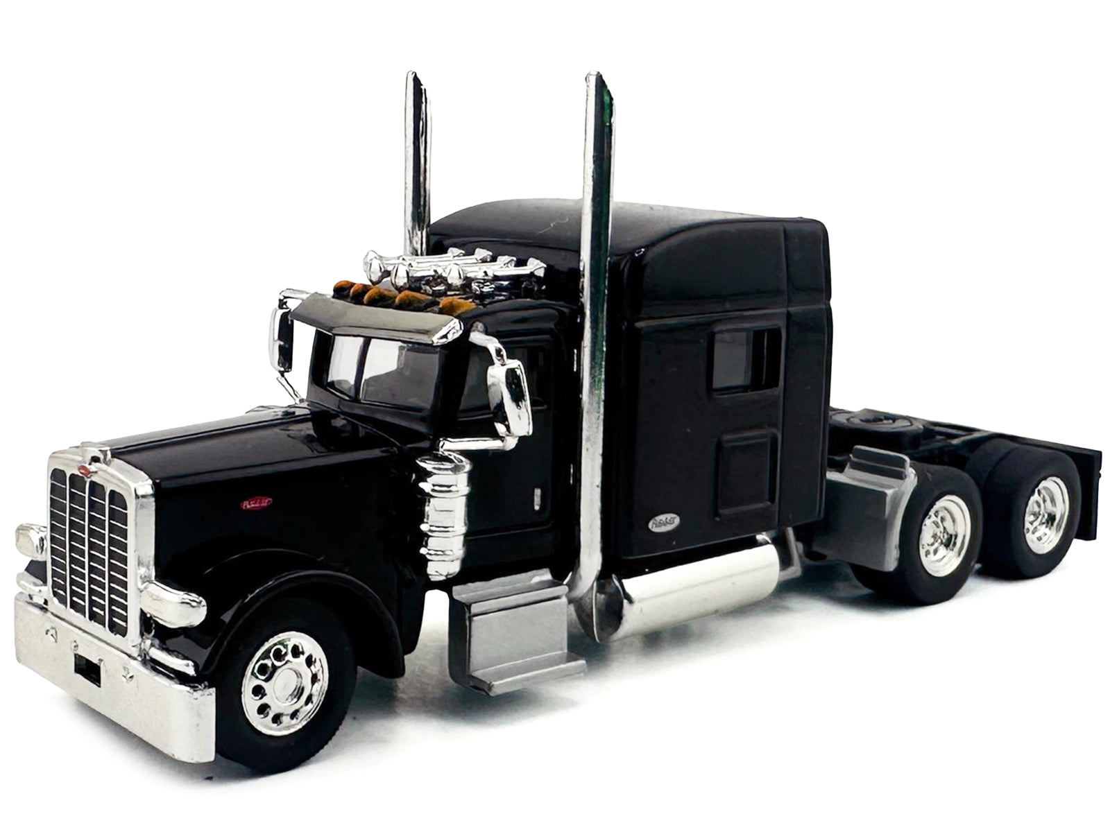 Peterbilt 389 Truck Tractor with Sleeper Cab Black 1/87 (HO) Scale Plastic Model Car by HO Logistics - image 2