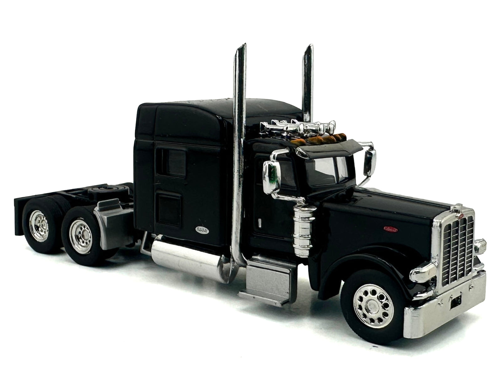 Peterbilt 389 Truck Tractor with Sleeper Cab Black 1/87 (HO) Scale Plastic Model Car by HO Logistics - image 3