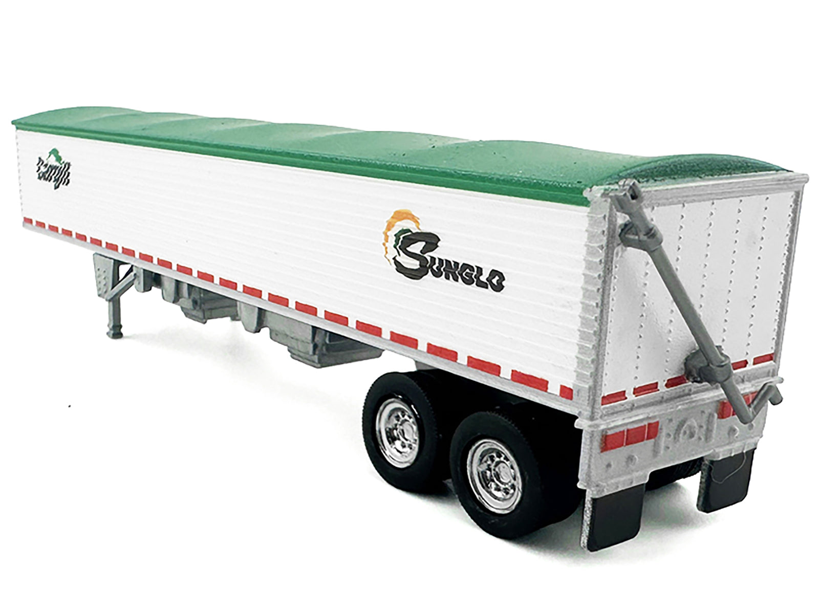 Covered Grain Trailer White with Green Tarp "SunGlo - Cargill" 1/87 (HO) Plastic Model Car by HO Logistics - image 3