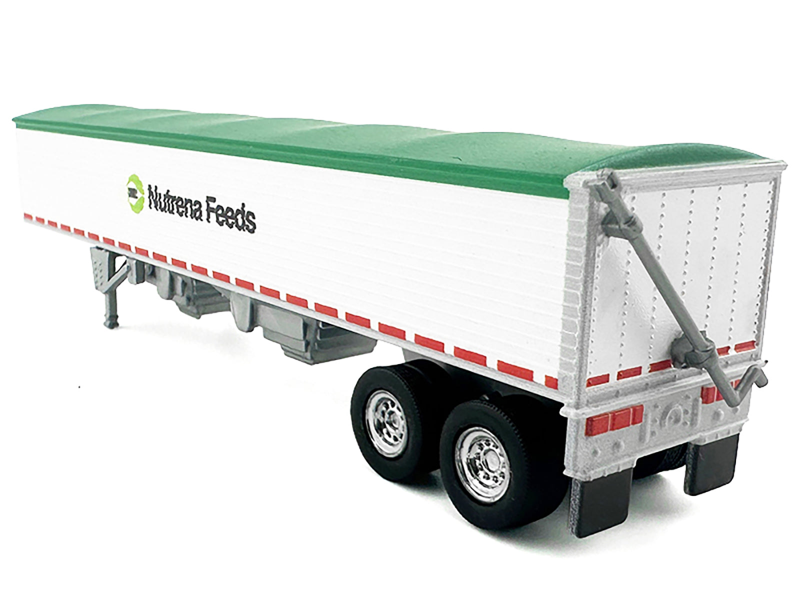 Covered Grain Trailer White with Green Tarp "Nutrena Feeds" 1/87 (HO) Plastic Model Car by HO Logistics - image 3