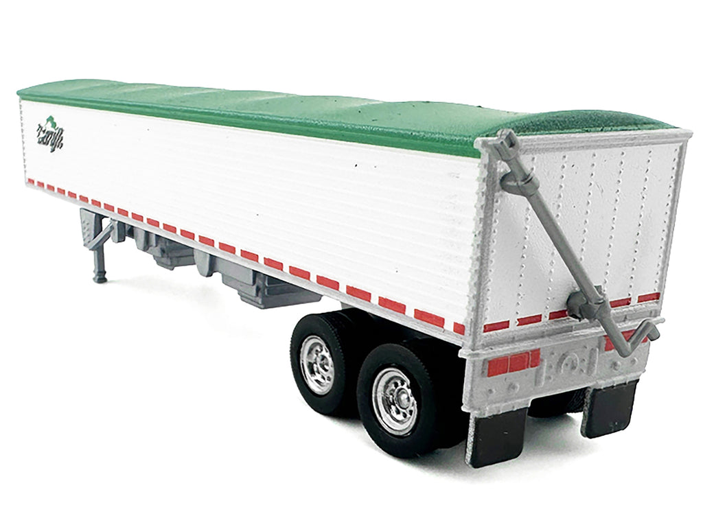 Covered Grain Trailer White with Green Tarp "Cargill" 1/87 (HO) Plastic Model Car by HO Logistics - image 3