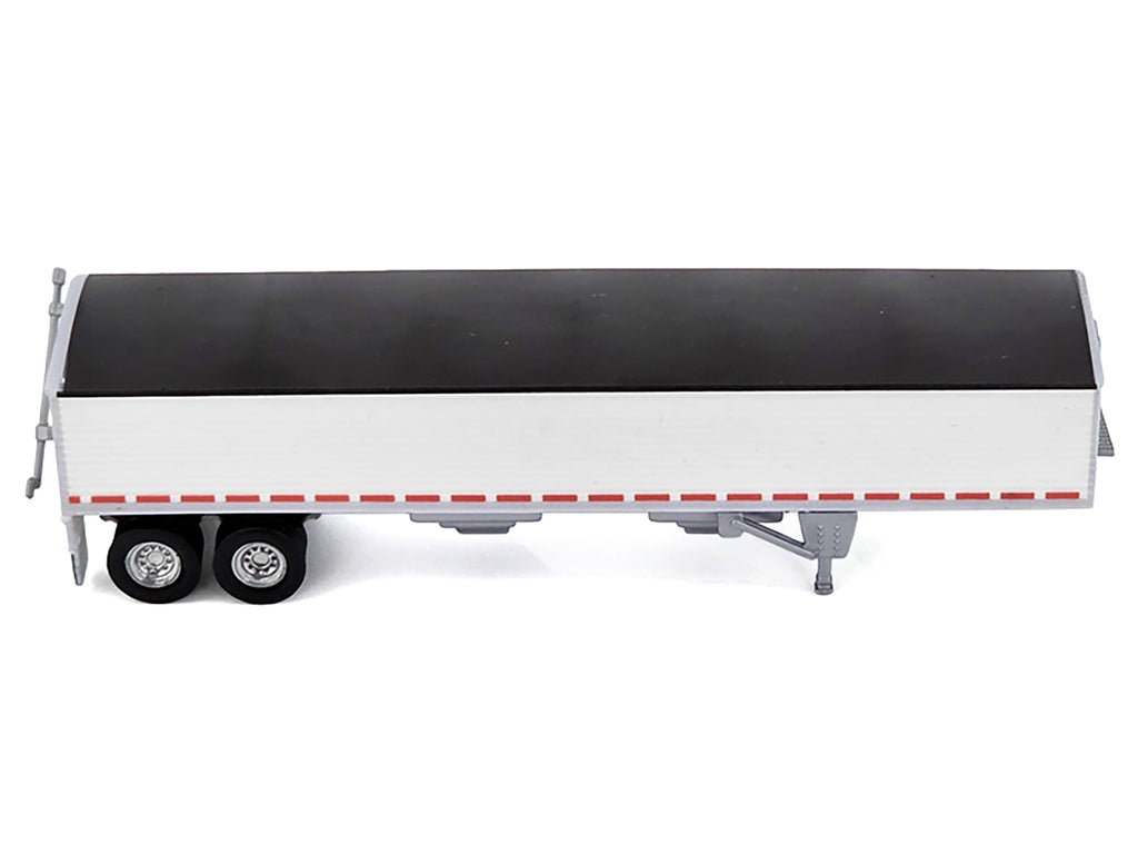 Covered Grain Trailer White with Black Tarp 1/87 (HO) Plastic Model Car by HO Logistics - image 2