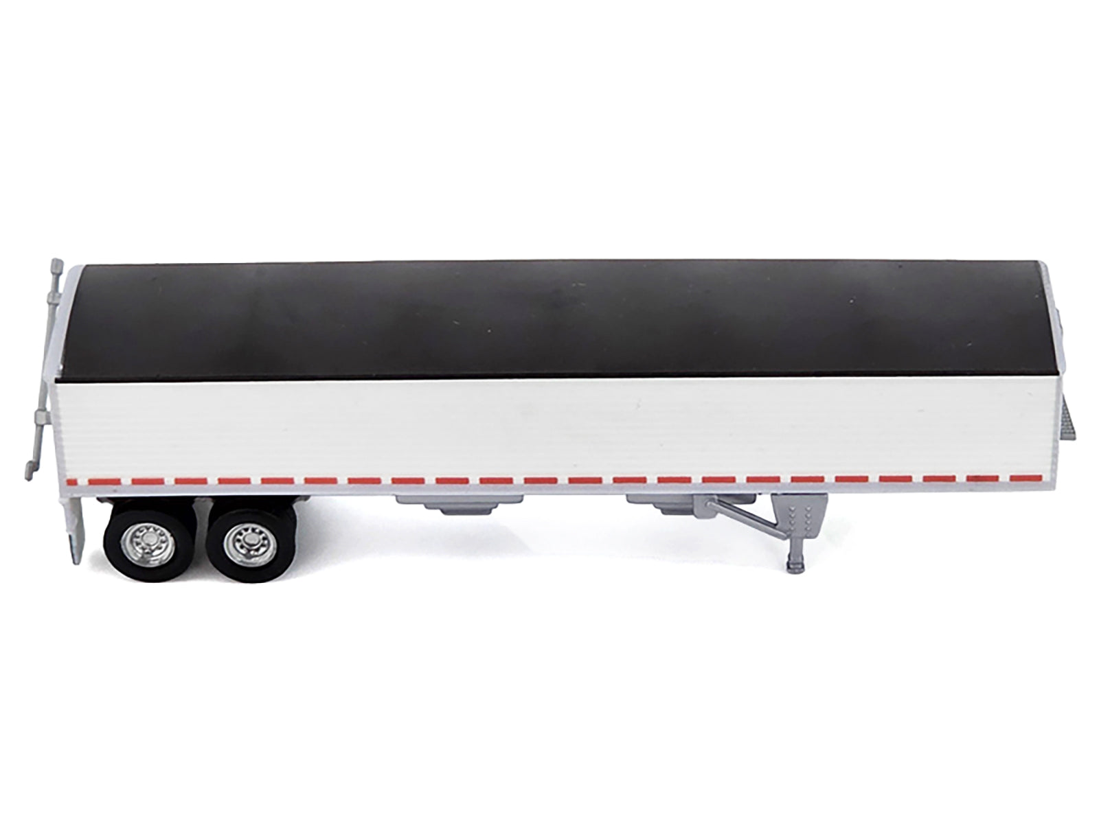 Covered Grain Trailer White with Black Tarp 1/87 (HO) Plastic Model Car by HO Logistics - image 2