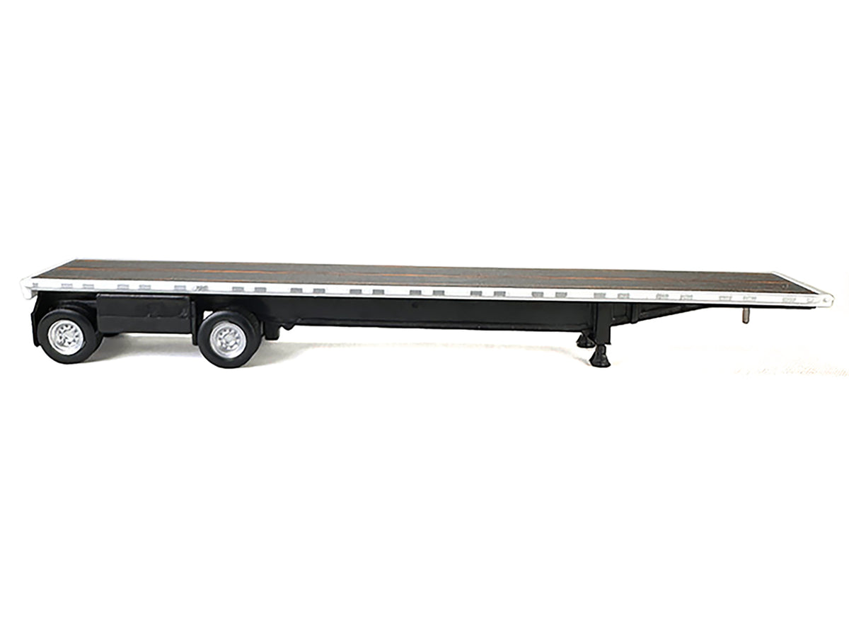 High Boy Spread Axle Flatbed Trailer White 1/87 (HO) Plastic Model Car by HO Logistics - image 3