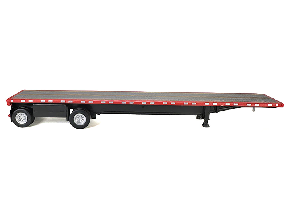 High Boy Spread Axle Flatbed Trailer Red 1/87 (HO) Plastic Model Car by HO Logistics - image 3