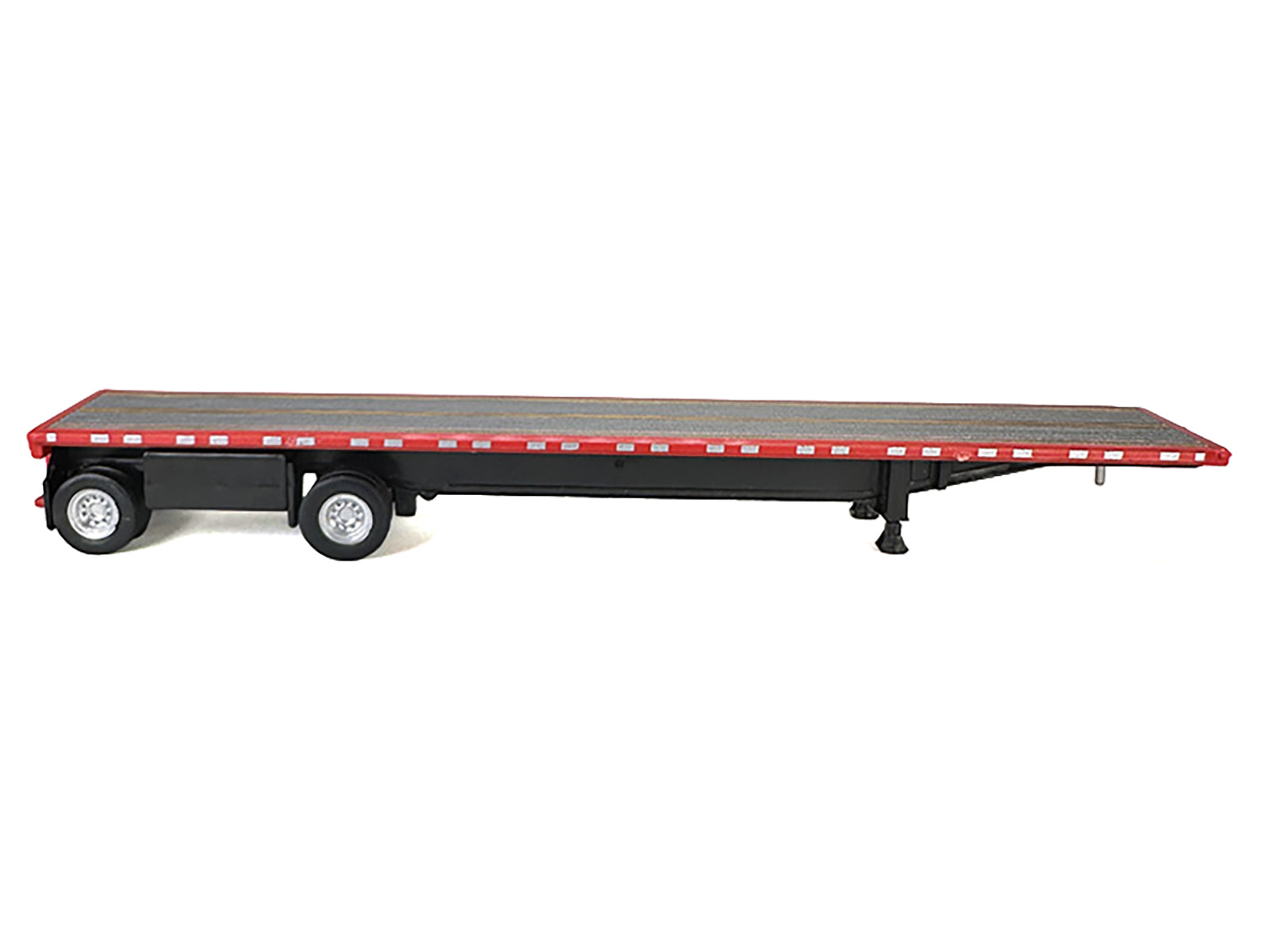 High Boy Spread Axle Flatbed Trailer Red 1/87 (HO) Plastic Model Car by HO Logistics - image 3