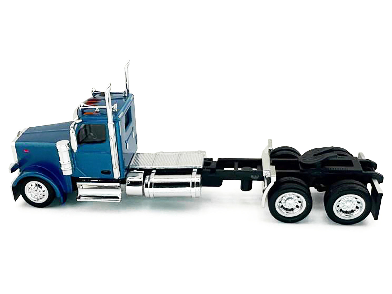 Peterbilt 589 2-Axel Day Cab Blue Metallic 1/87 (HO) Plastic Model Car by HO Logistics - image 2