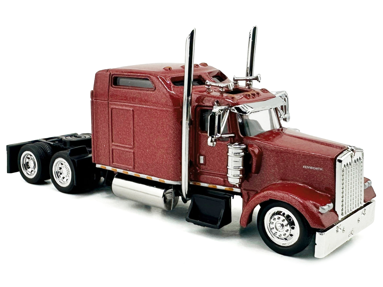 Kenworth W900L Truck Tractor with Sleeper Cab Red Metallic 1/87 (HO) Scale Plastic Model Car by HO Logistics - image 3