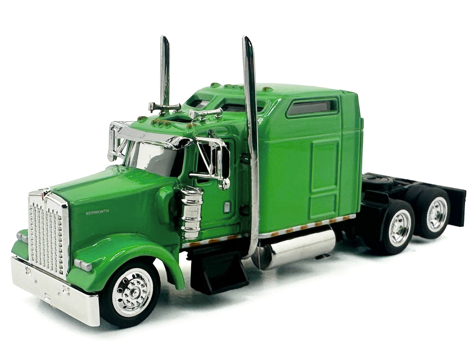 Kenworth W900L Truck Tractor with Sleeper Cab Lime Green 1/87 (HO) Scale Plastic Model Car by HO Logistics - image 2