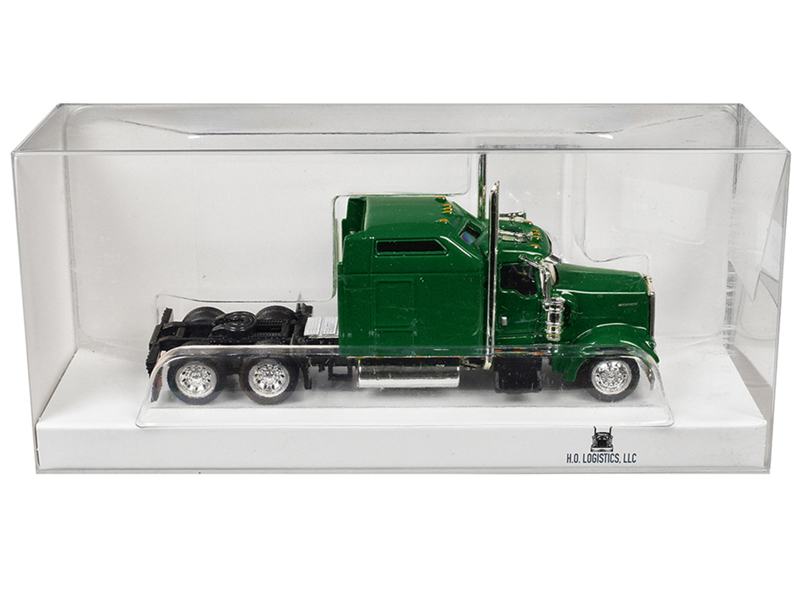 Kenworth W900L Truck Tractor with Sleeper Cab Green  1/87 (HO) Scale Plastic Model Car by HO Logistics - image 3