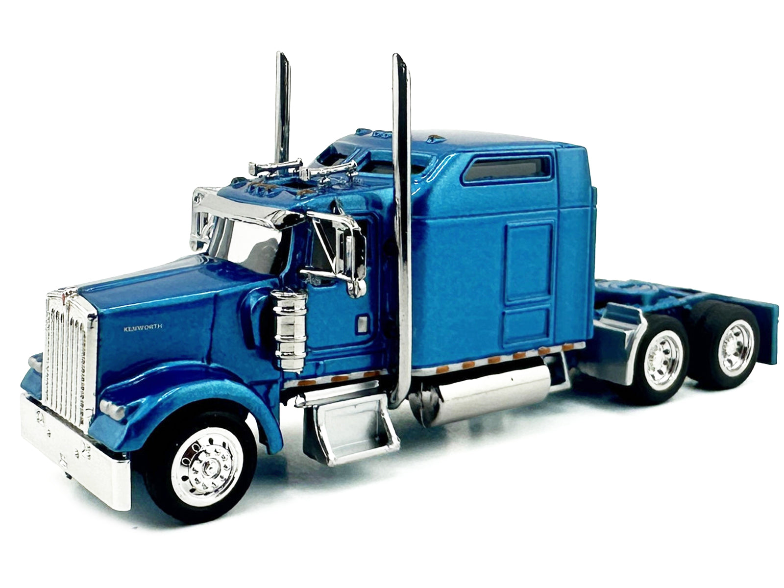 Kenworth W900L Truck Tractor with Sleeper Cab Blue Metallic 1/87 (HO) Scale Plastic Model Car by HO Logistics - image 2