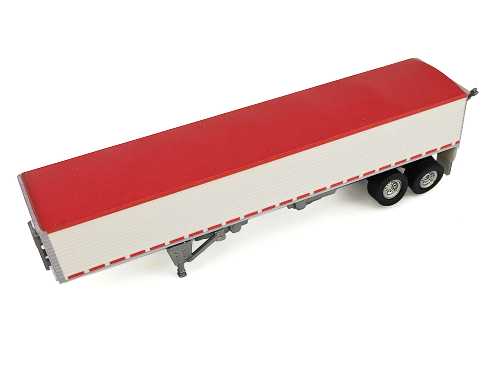Kenworth W900L Truck Tractor with Sleeper Cab Red and Covered Grain Trailer White with Red Tarp Combo Set 1/87 (HO) Plastic Model Car by HO Logistics - image 4