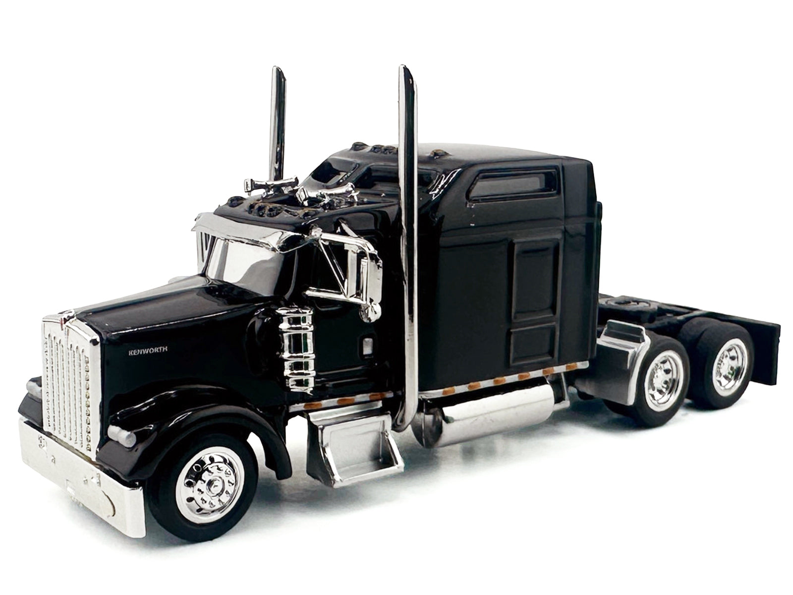 Kenworth W900L Truck Tractor with Sleeper Cab Black 1/87 (HO) Scale Plastic Model Car by HO Logistics - image 2