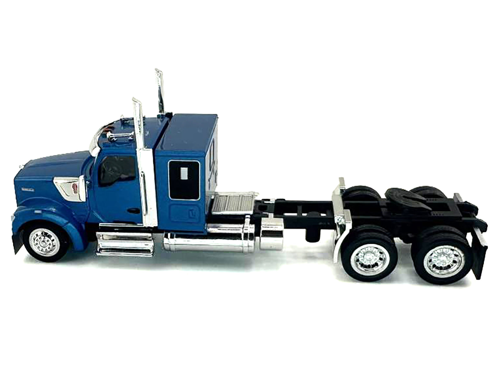 Kenworth W990 with Flat Top Sleeper Cab Blue Metallic 1/87 (HO) Plastic Model Car by HO Logistics - image 2