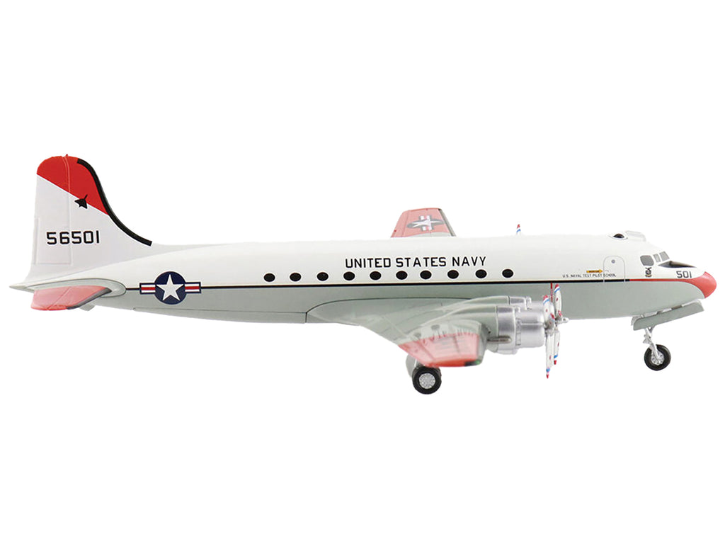 Douglas C-54Q Skymaster Transport Aircraft "US Navy Test Pilot School" (1973) United States Navy "Airliner Series" 1/200 Diecast Model by Hobby Master - image 2