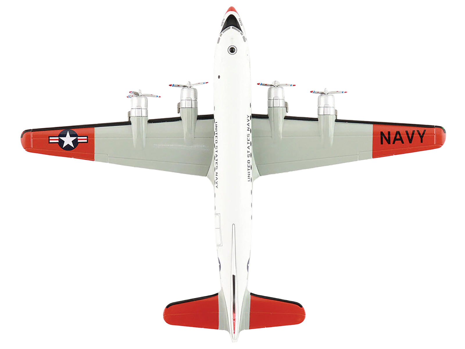 Douglas C-54Q Skymaster Transport Aircraft "US Navy Test Pilot School" (1973) United States Navy "Airliner Series" 1/200 Diecast Model by Hobby Master - image 3