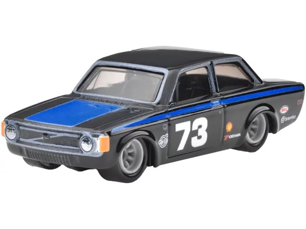 1973 Volvo 142 GL #73 Black with Blue Stripes and Hood "Boulevard" Series Diecast Model Car by Hot Wheels - image 2