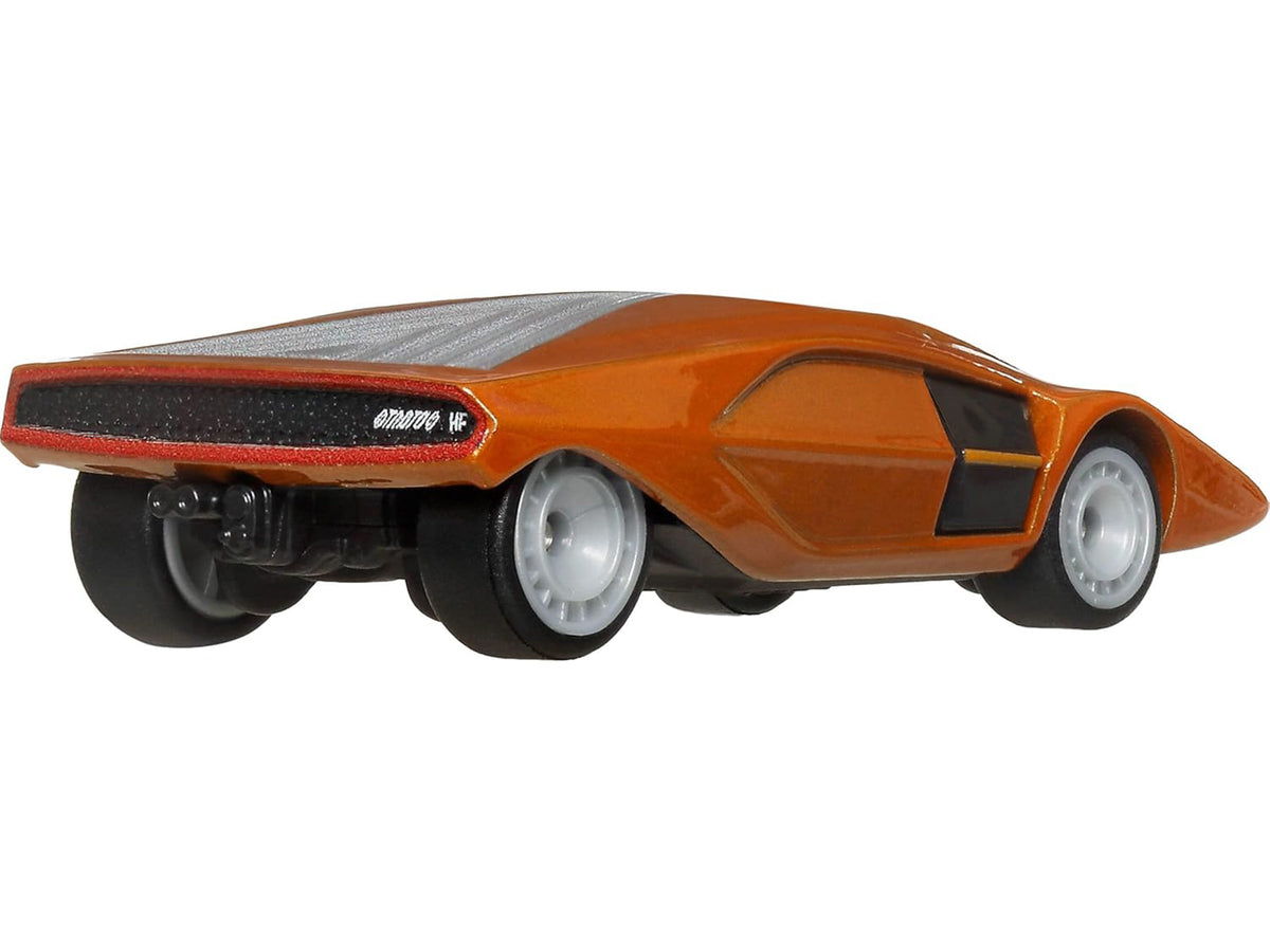 Lancia Stratos Zero Concept Car Orange Metallic "Hammer Drop" Series Diecast Model Car by Hot Wheels - image 3