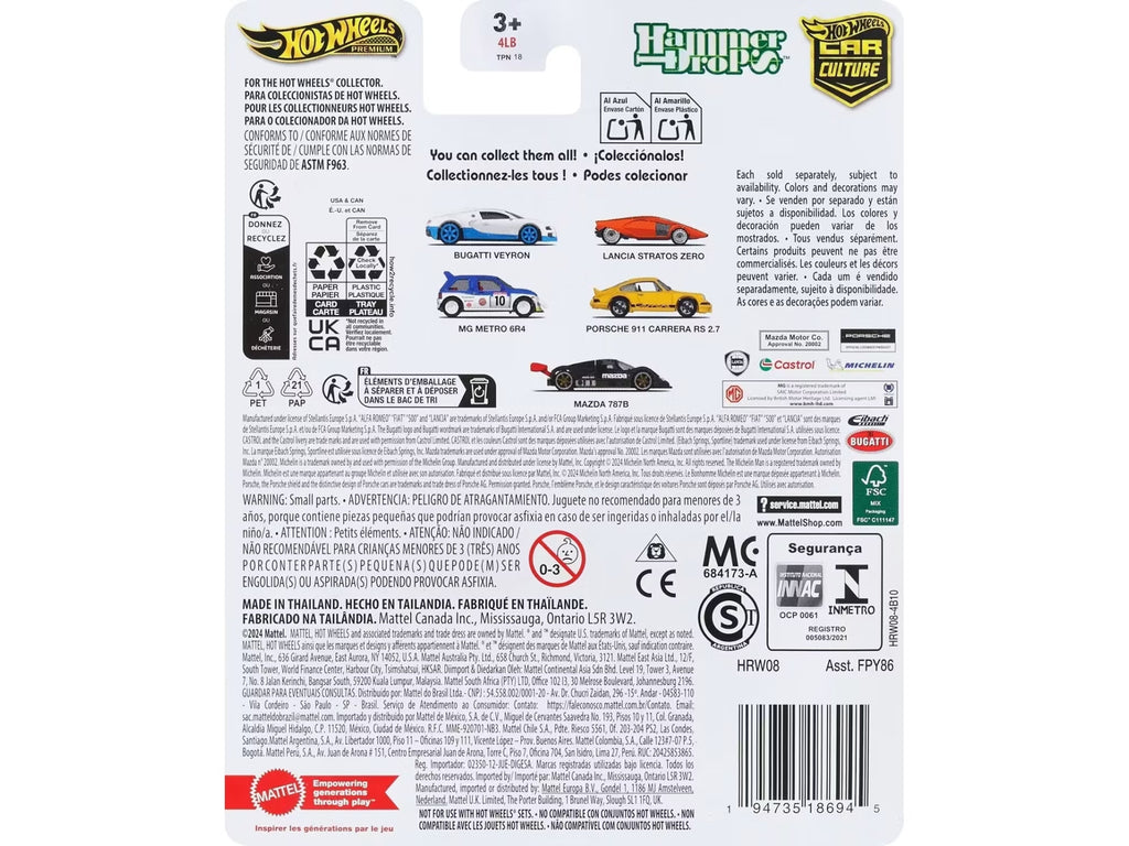 Mazda 787B Prototype Race Car Black "Hammer Drop" Series Diecast Model Car by Hot Wheels - image 2