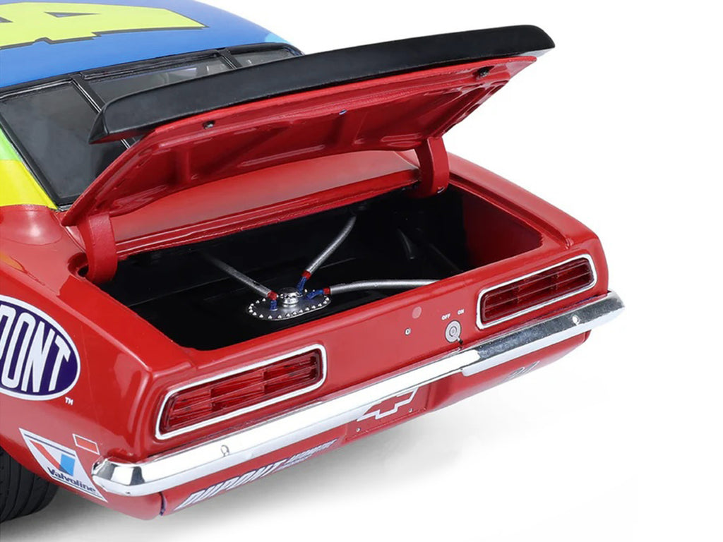 1969 Chevrolet Camaro #24 Jeff Gordon "Hendrick Motorsports First Win Tribute" Blue and Red with Rainbow Stripes 1/18 Diecast Model Car by Highway 61 - image 5