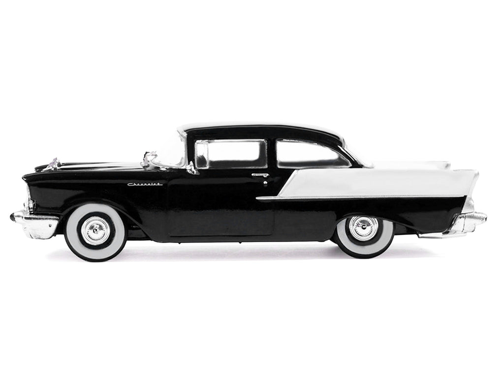 1957 Chevrolet One-Fifty Sedan Black and White 1/64 Diecast Model Car by IXO Models