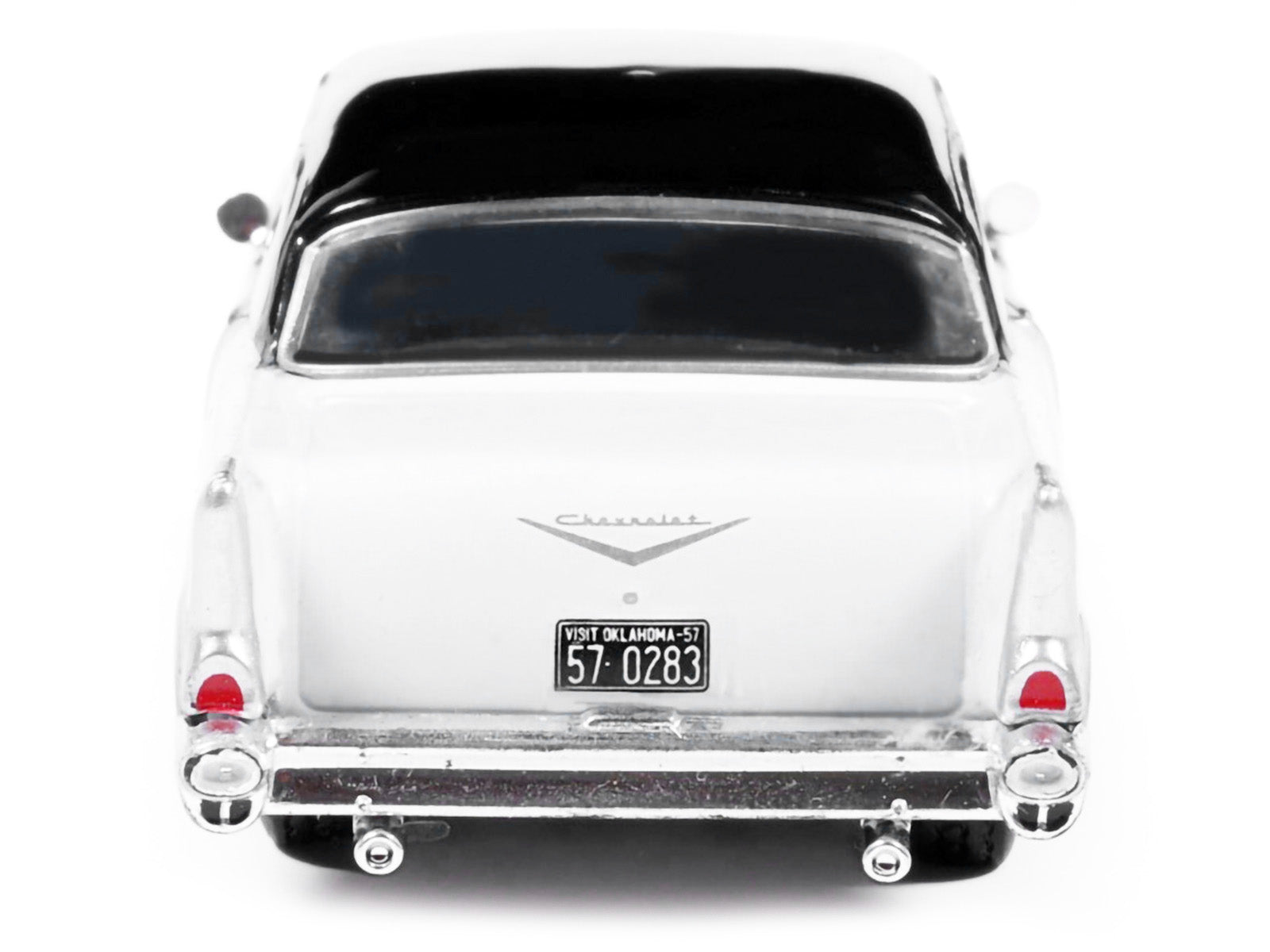 1957 Chevrolet One-Fifty Sedan Black and White 1/64 Diecast Model Car by IXO Models