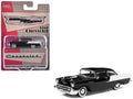 1957 Chevrolet One-Fifty Sedan Black and White 1/64 Diecast Model Car by IXO Models