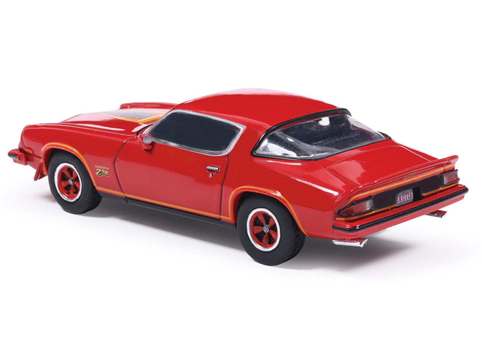 1977 Chevrolet Camaro Z28 Red with Hood Stripes 1/64 Diecast Model by IXO Models - image 3
