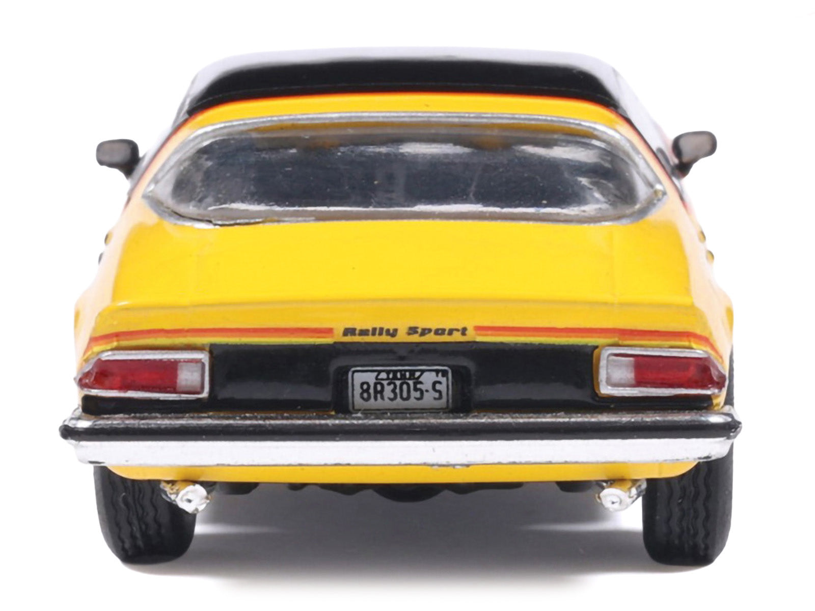 1976 Chevrolet Camaro Rally Sport Black and Yellow with Red Stripes 1/64 Diecast Model Car by IXO Models