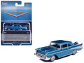 1957 Chevrolet Bel Air Sedan Harbor Blue Metallic with Blue Interior 1/64 Diecast Model Car by IXO Models