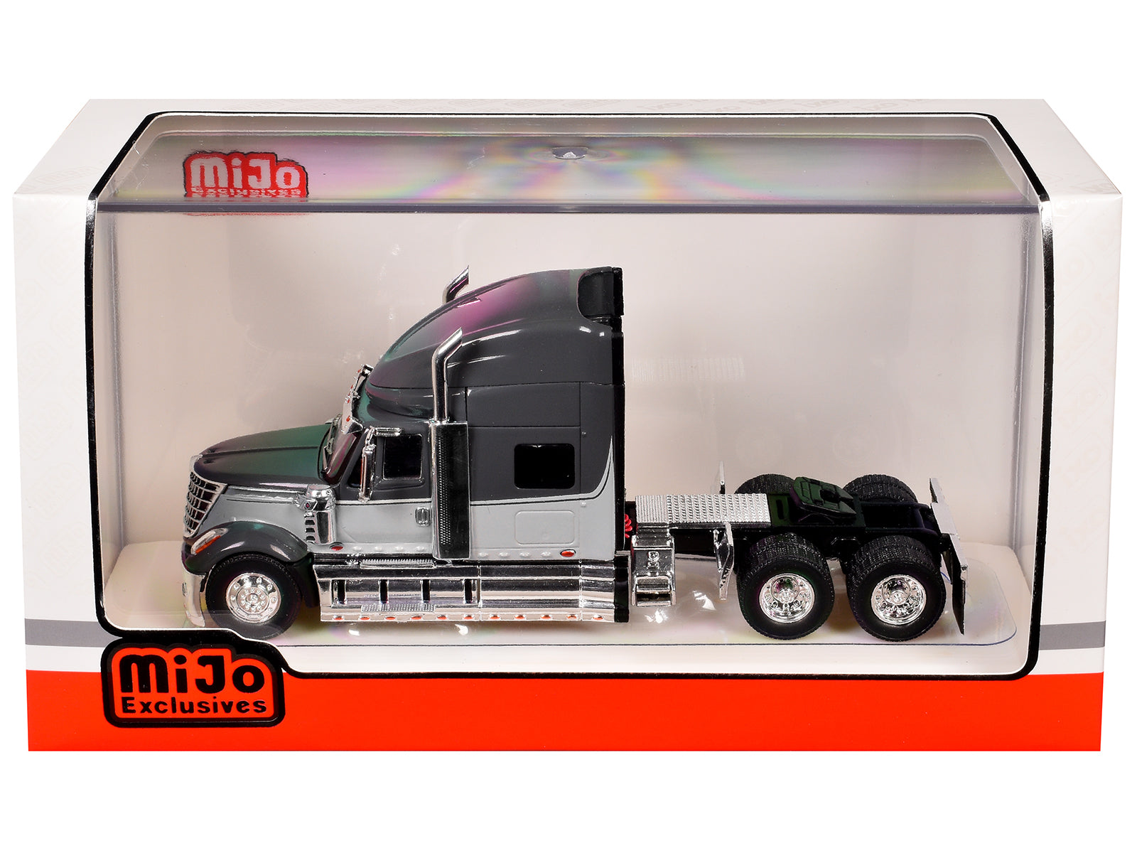 2010 International Lonestar Truck Tractor Gray and Light Gray Two-Tone 1/64 Diecast Model by IXO Models - image 3
