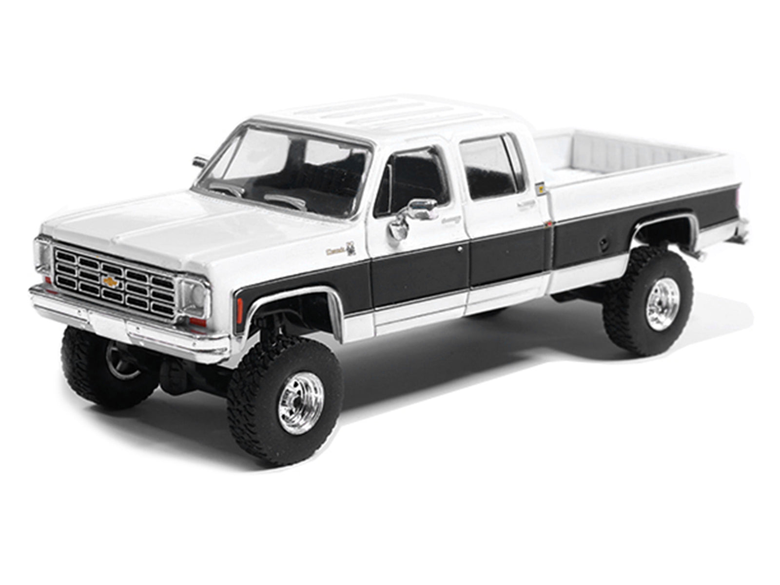 1978 Chevrolet Silverado K30 Crew Cab Pickup Truck White and Black 1/64 Diecast Model Car by IXO Models - image 2