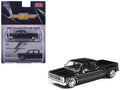 1980 Chevrolet Silverado C30 Crew Cab Dually Lowered Pickup Truck Black 1/64 Diecast Model Car by IXO Models