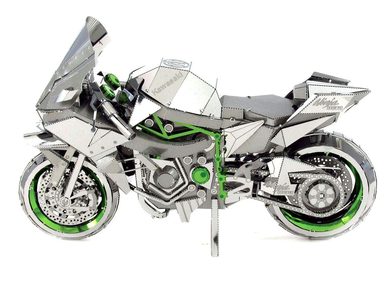 Model Kit Kawasaki Ninja H2R Motorcycle (Expert Difficulty) Steel Model by Metal Earth - image 2