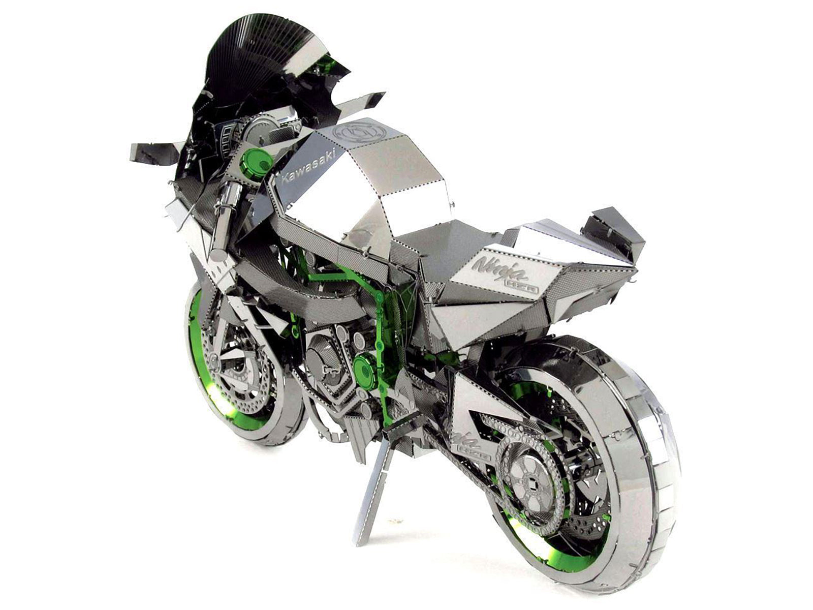 Model Kit Kawasaki Ninja H2R Motorcycle (Expert Difficulty) Steel Model by Metal Earth - image 4