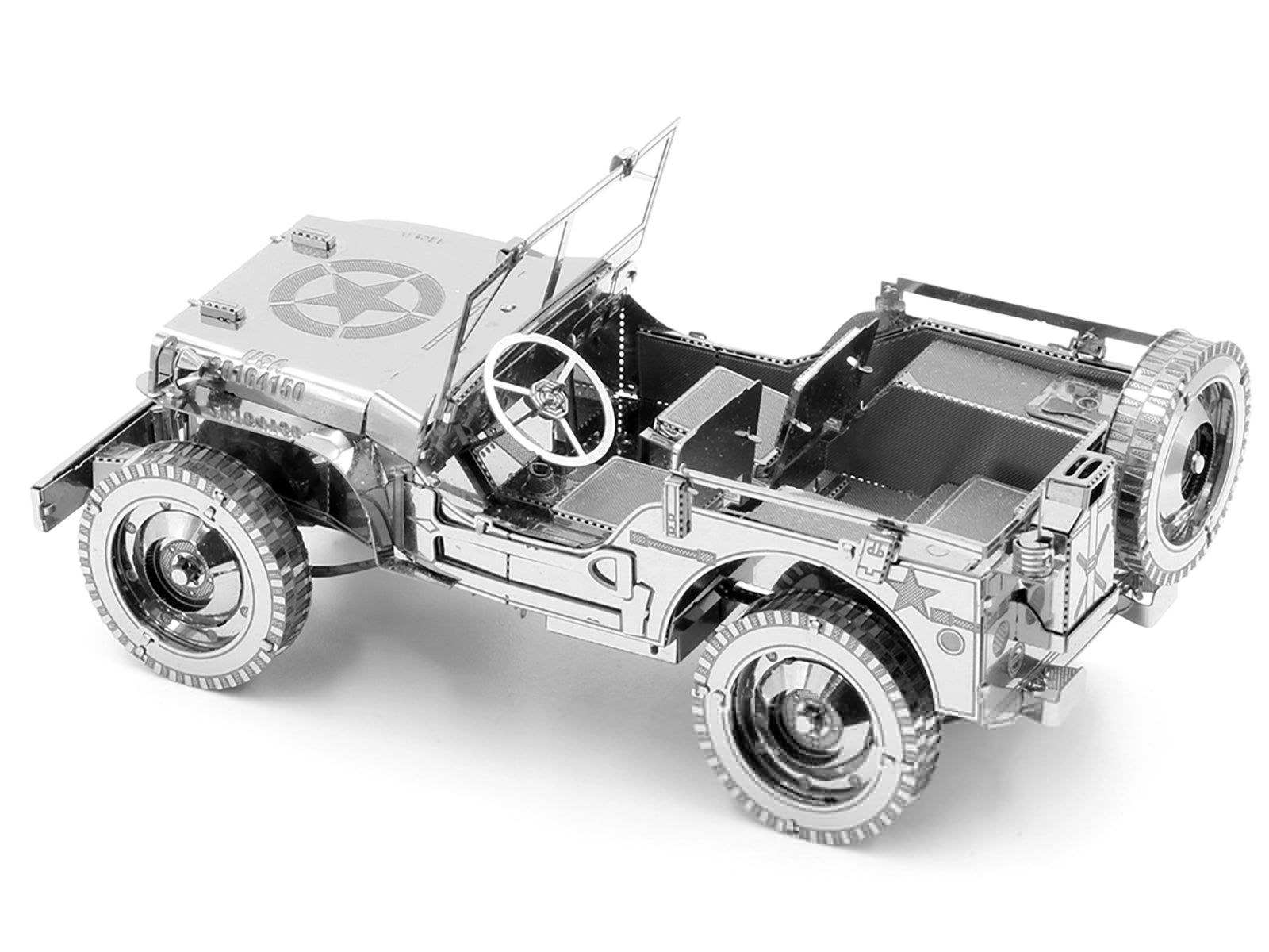 Model Kit Willys Overland Jeep (Challenging Difficulty) Steel Model by Metal Earth - image 3