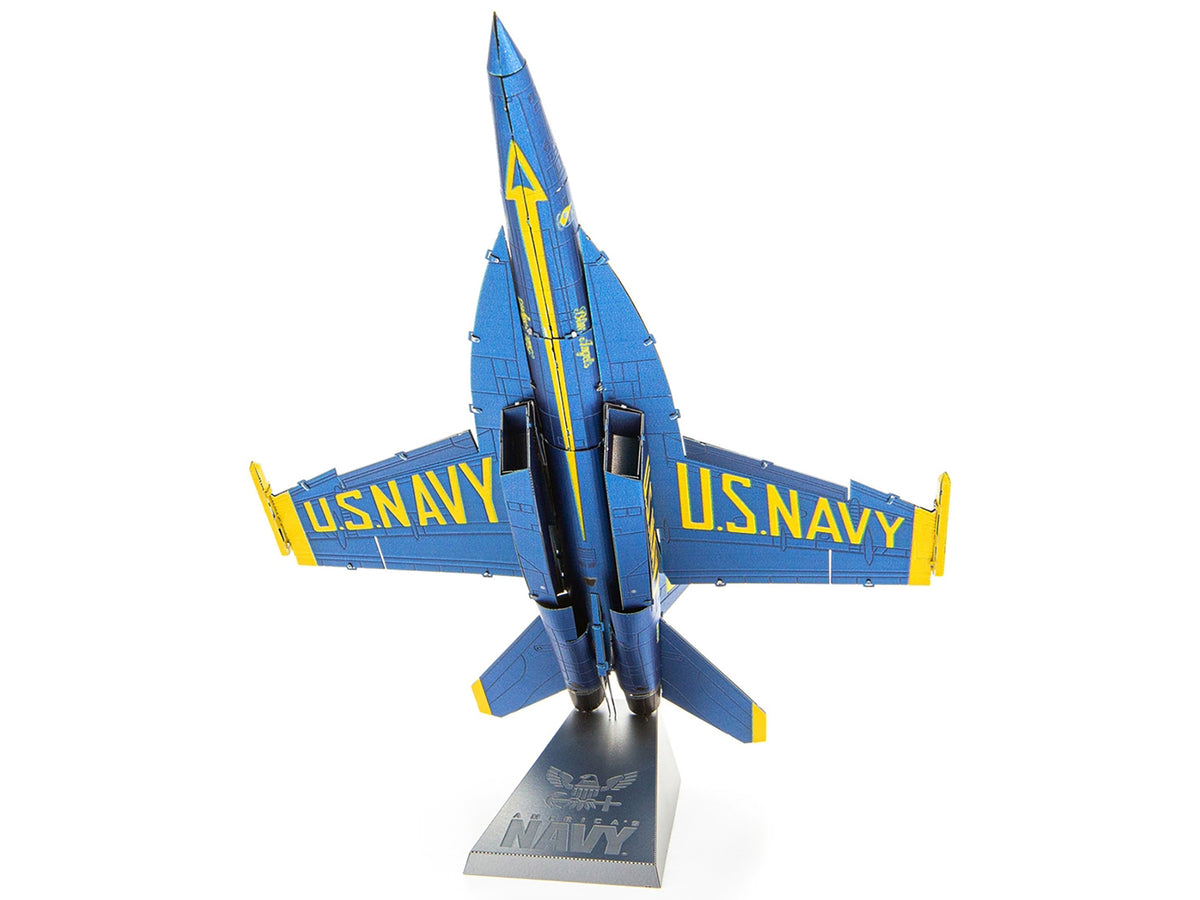 Model Kit Boeing F/A-18 Super Hornet Fighter Aircraft "Blue Angels #5" United States Navy (Challenging Difficulty) Steel Model by Metal Earth - image 2