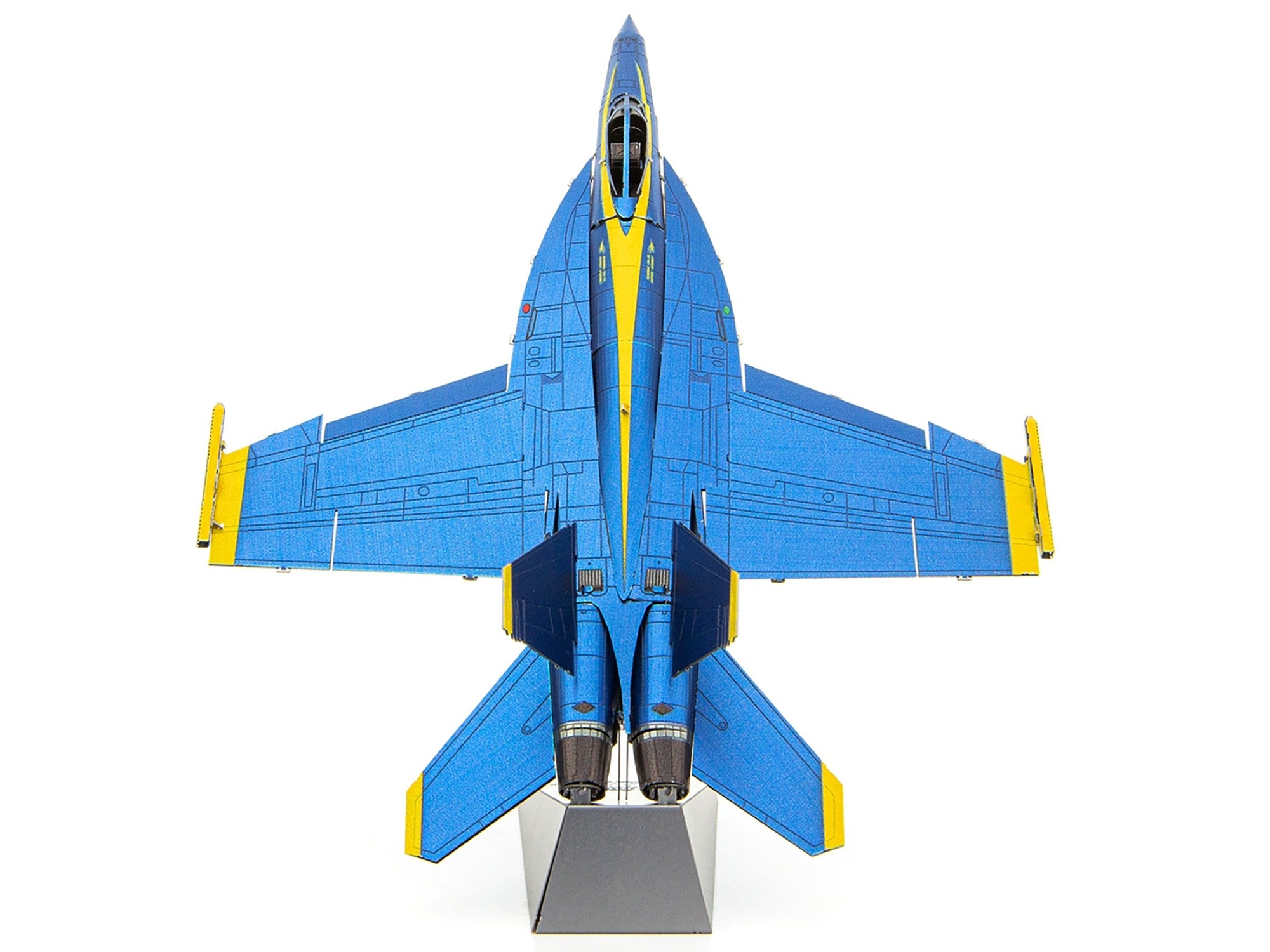 Model Kit Boeing F/A-18 Super Hornet Fighter Aircraft "Blue Angels #5" United States Navy (Challenging Difficulty) Steel Model by Metal Earth - image 3