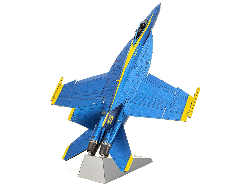 Model Kit Boeing F/A-18 Super Hornet Fighter Aircraft "Blue Angels #5" United States Navy (Challenging Difficulty) Steel Model by Metal Earth - image 4