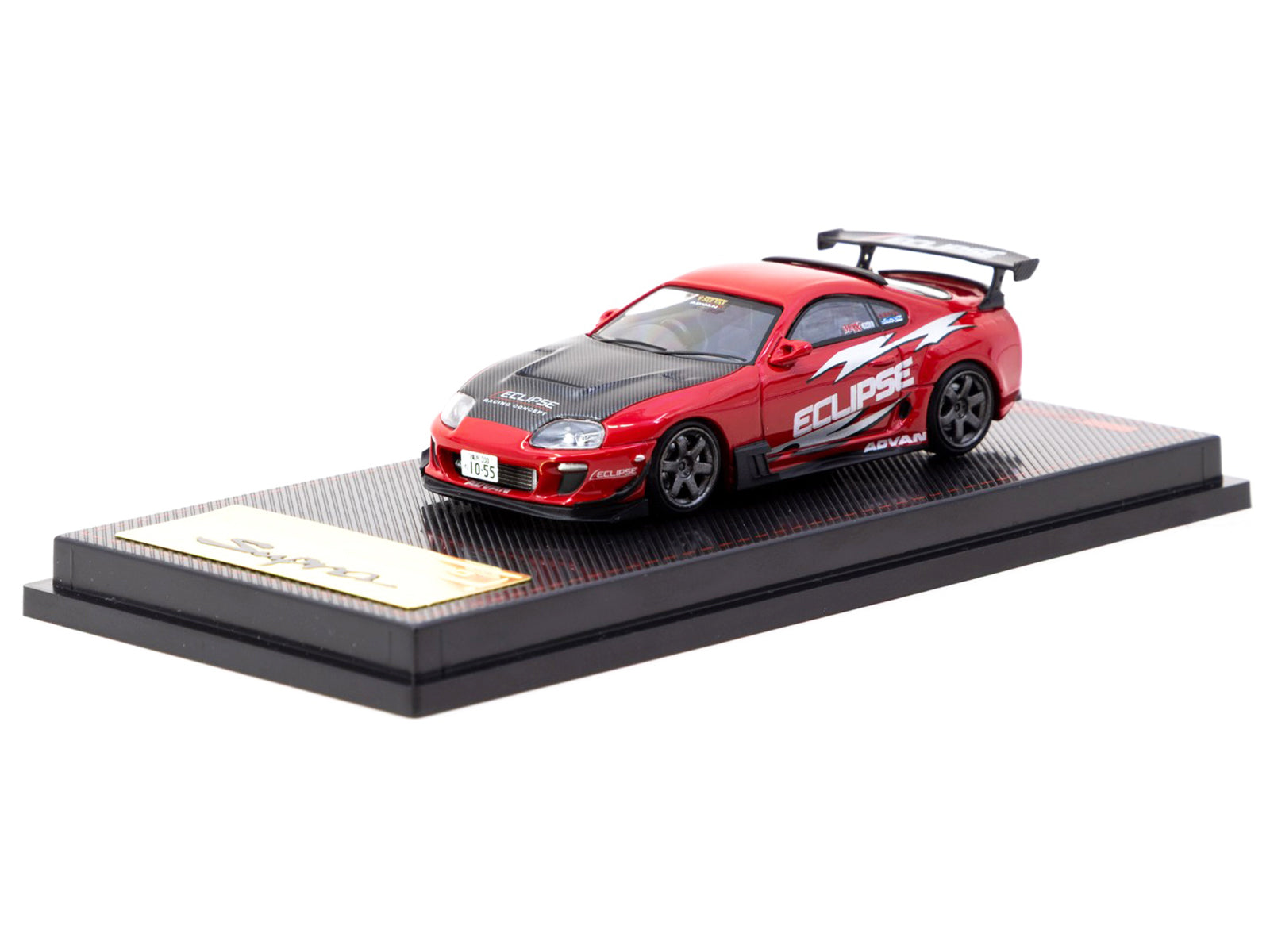 Toyota Supra (JZA80) RZ RHD (Right Hand Drive) "Eclipse Racing Concept" Red with Carbon Hood 1/64 Diecast Model Car by Ignition Model - image 2